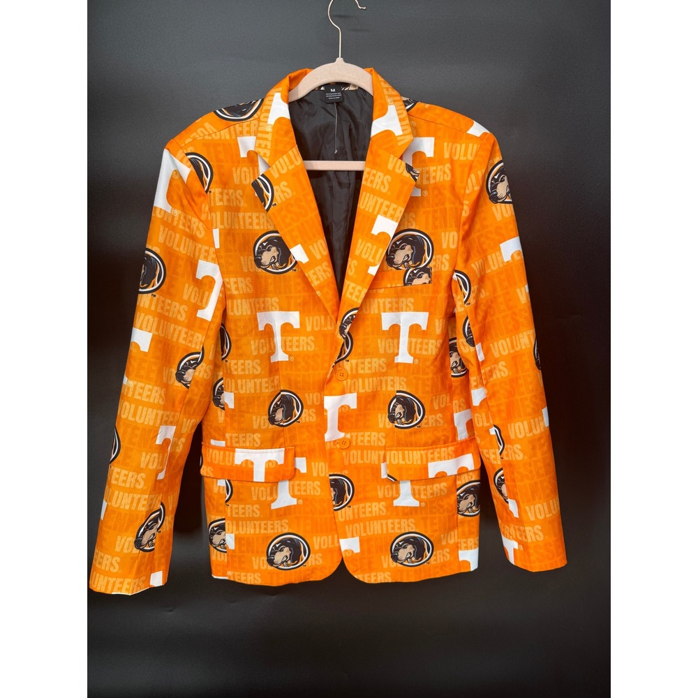 University of Tennessee Blazer Mens Size M Orange EUC Volunteers Smokey Print